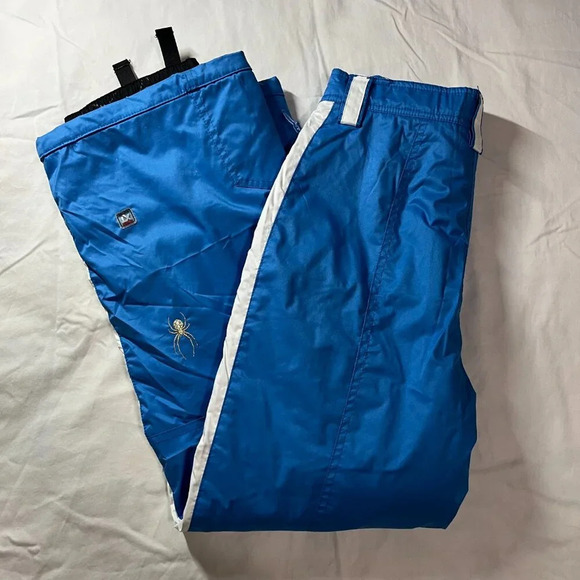 Spyder | Light Blue and White Adjustable Waist Skiing Snow Pants | Size 18Y - Picture 14 of 15